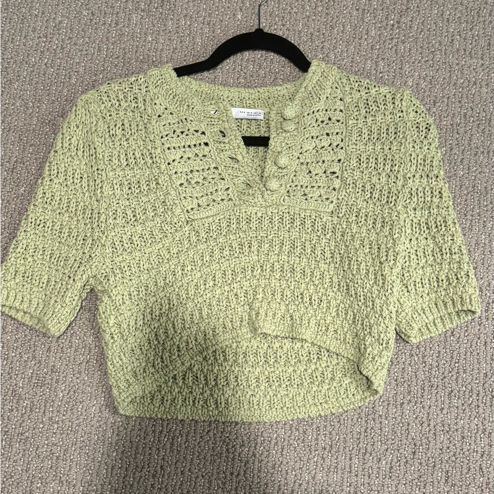 Zara Green Knit Top